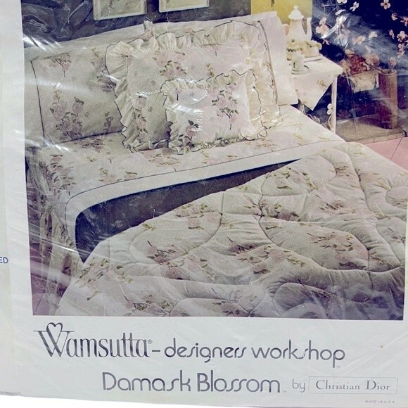 Wamsutta Damask Blossom Pink Floral Sheet - Picture 3 of 5